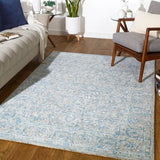 Shelby SBY-1011 Traditional Wool, Viscose Rug SBY1011-913 Sky Blue, Pale Blue, Denim, Medium Gray, Beige 60% Wool, 40% Viscose 9' x 13'