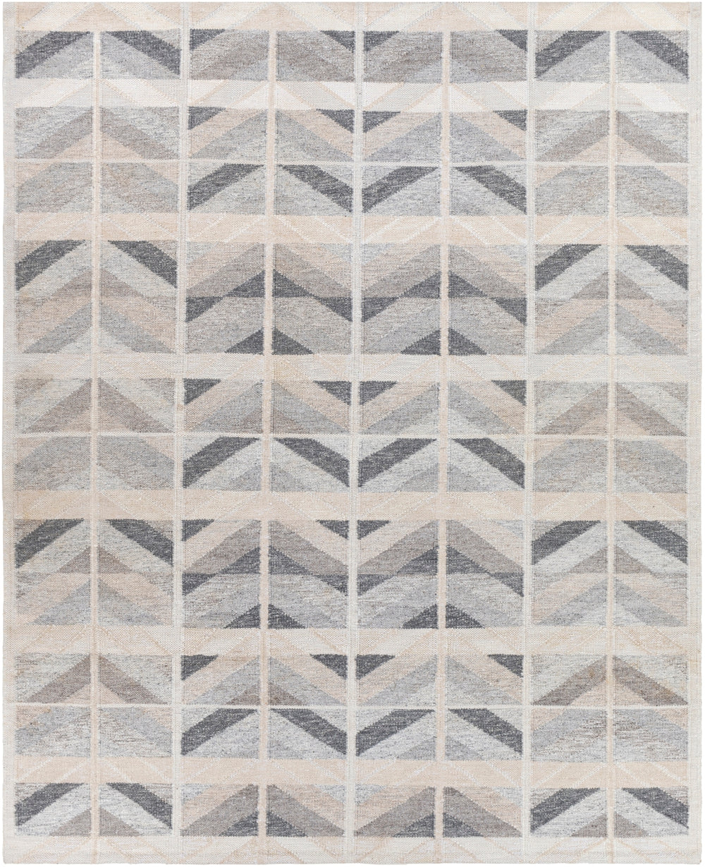 Scandi SCD-2301 Modern Viscose, Wool, Acrylic, Cotton Rug SCD2301-912 Charcoal, Tan, Medium Gray, Light Gray, Beige, Cream 55% Viscose, 25% Wool, 15% Acrylic, 5% Cotton 9' x 12'