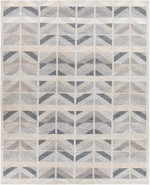 Scandi SCD-2301 Modern Viscose, Wool, Acrylic, Cotton Rug SCD2301-912 Charcoal, Tan, Medium Gray, Light Gray, Beige, Cream 55% Viscose, 25% Wool, 15% Acrylic, 5% Cotton 9' x 12'