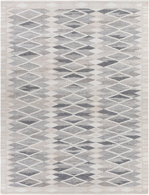 Scandi SCD-2303 Modern Viscose, Wool, Cotton, Linen Rug SCD2303-912 Charcoal, Medium Gray, Light Gray, Beige, Cream 60% Viscose, 20% Wool, 10% Cotton, 10% Linen 9' x 12'
