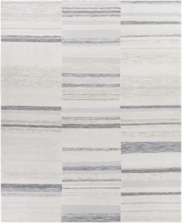 Scandi SCD-2305 Modern Viscose, Acrylic, Wool Rug SCD2305-912 Charcoal, Medium Gray, Light Gray, Tan, Beige, Cream 75% Viscose, 15% Acrylic, 10% Wool 9' x 12'