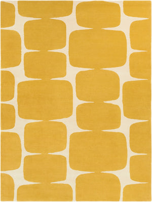 Scion SCI-36 Modern Wool Rug SCI36-811 Mustard, Cream 100% Wool 8' x 11'