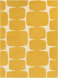 Scion SCI-36 Modern Wool Rug SCI36-811 Mustard, Cream 100% Wool 8' x 11'