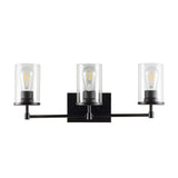 Ronsa 3-Light Wall Sconce - Mid-Century Modern Design with Clear Glass Shades & Oil-Rubbed Bronze Finish