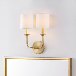 Ferrara Wall Sconce - Elegant Gold Finish & Soft White Shades for Timeless Glamour in Any Room