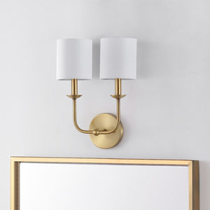 Ferrara Wall Sconce - Elegant Gold Finish & Soft White Shades for Timeless Glamour in Any Room