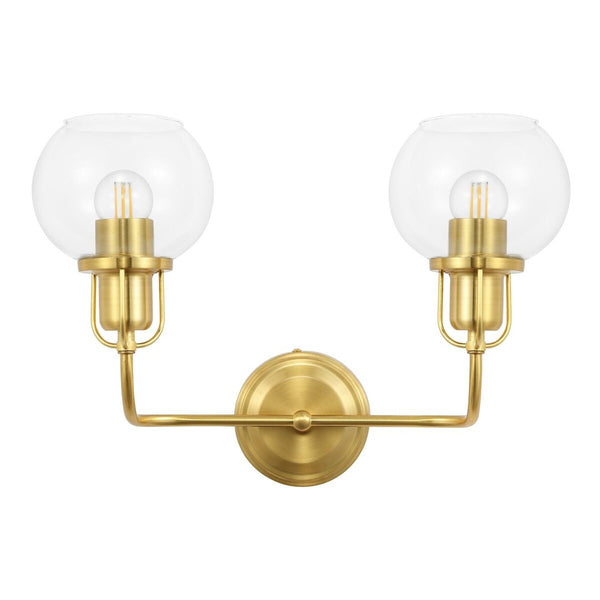 Safavieh Fenris Wall Sconce Satin Brass/Clear Metal SCN4082A