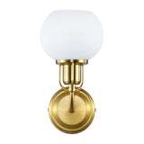 Safavieh Huron Wall Sconce -Set Of 2 Satin Brass/Opal Metal SCN4085B-SET2