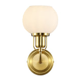 Safavieh Huron Wall Sconce -Set Of 2 Satin Brass/Opal Metal SCN4085B-SET2