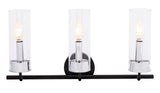 Safavieh Remery Vanity Sconce in Matte Black, Chrome SCN5002A