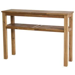 Tiburon Console Table – Elegant Solid Acacia Wood Design with Dual Shelves for Storage & Display