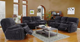 Porter Designs Ramsey Microfiber Transitional Reclining Sofa Gray 03-112C-01-6014