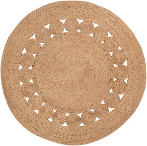 Sundaze SDZ-1008 Cottage Jute Rug SDZ1008-3RD Wheat 100% Jute 3' Round