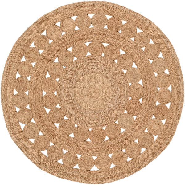 Sundaze SDZ-1008 Cottage Jute Rug SDZ1008-5RD Wheat 100% Jute 5' Round