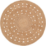 Sundaze SDZ-1008 Cottage Jute Rug SDZ1008-5RD Wheat 100% Jute 5' Round