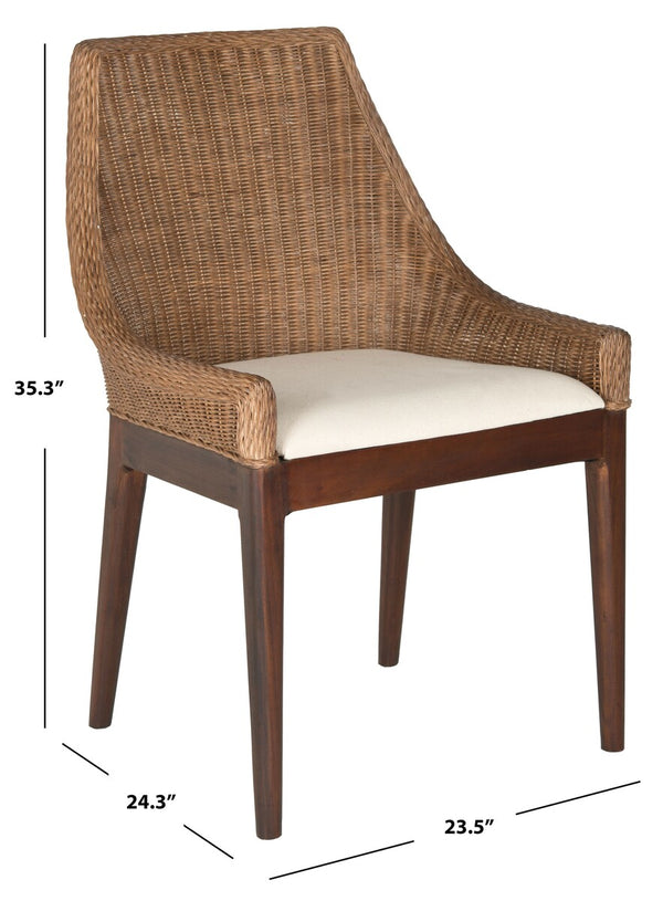 Franco Sloping Chair Brown / White Wood SEA4000B