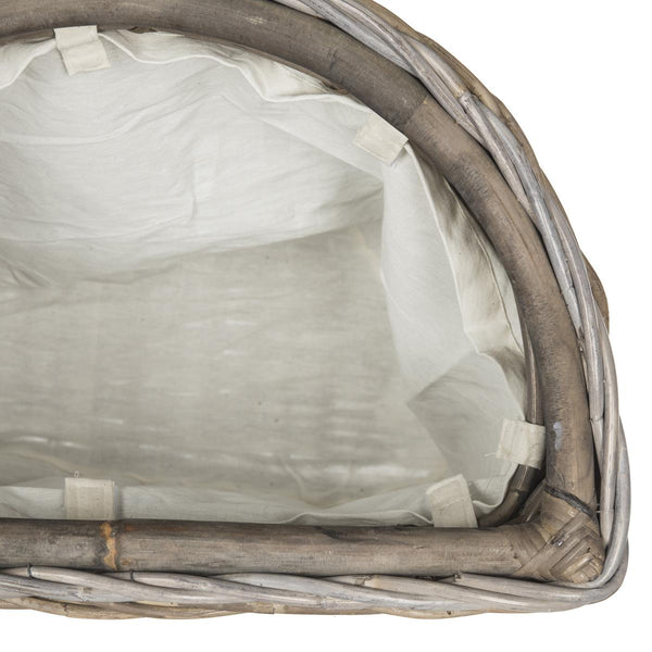 Safavieh Damari Hamper Wicker Storage Natural Rattan NC Coating Kubu Cotton SEA7008A 683726754800