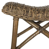 Safavieh Ramiro Bar Stool Wicker Natural Brown Rattan NC Coating Banana Abaca SEA7011A 683726773818