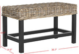 Safavieh Omari Bench Wicker Natural Rattan NC Coating Kubu SEA7014A 683726776604