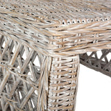 Safavieh Shila Coffee Table Wicker White Wash Rattan NC Coating Kubu SEA7031A 683726777762