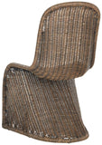 Safavieh - Set of 2 - Tana Side Chair Wicker Brown Multi Rattan NC Coating SEA8009D-SET2 889048020337
