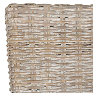 Safavieh - Set of 2 - Ozias Dining Chair 19''H Wicker White Wash Rattan NC Coating Kubu SEA8014B-SET2 889048020429