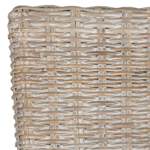 Safavieh - Set of 2 - Ozias Dining Chair 19''H Wicker White Wash Rattan NC Coating Kubu SEA8014B-SET2 889048020429