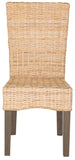 Safavieh - Set of 2 - Ozias Dining Chair 19''H Wicker Natural Rattan NC Coating Kubu SEA8014C-SET2 889048020436