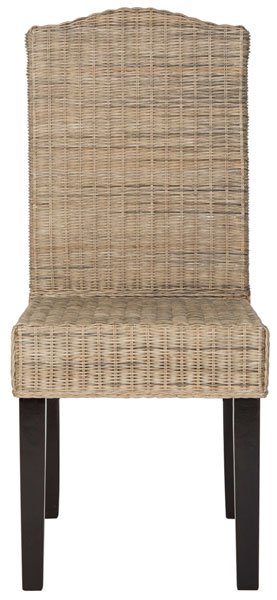Safavieh - Set of 2 - Odette Dining Chair 19''H Wicker Grey Rattan NC Coating SEA8015A-SET2 889048020443