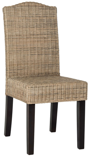 Safavieh - Set of 2 - Odette Dining Chair 19''H Wicker Grey Rattan NC Coating SEA8015A-SET2 889048020443