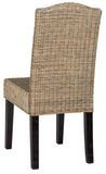 Safavieh - Set of 2 - Odette Dining Chair 19''H Wicker Grey Rattan NC Coating SEA8015A-SET2 889048020443