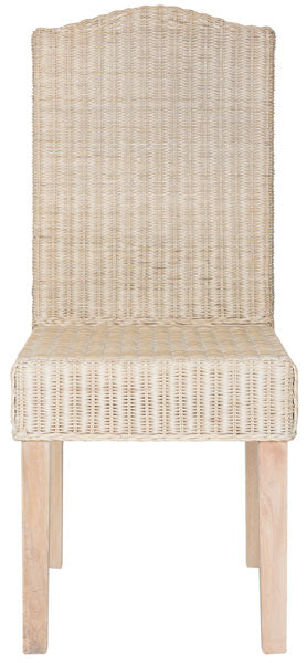 Safavieh - Set of 2 - Odette Dining Chair 19''H Wicker White Wash Rattan NC Coating SEA8015D-SET2 889048020474