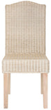 Safavieh - Set of 2 - Odette Dining Chair 19''H Wicker White Wash Rattan NC Coating SEA8015D-SET2 889048020474