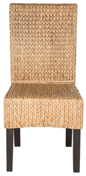 Safavieh - Set of 2 - Luz Dining Chair 18''H Wicker Natural Rattan NC Coating Water Hyacinth SEA8016A-SET2 889048020528