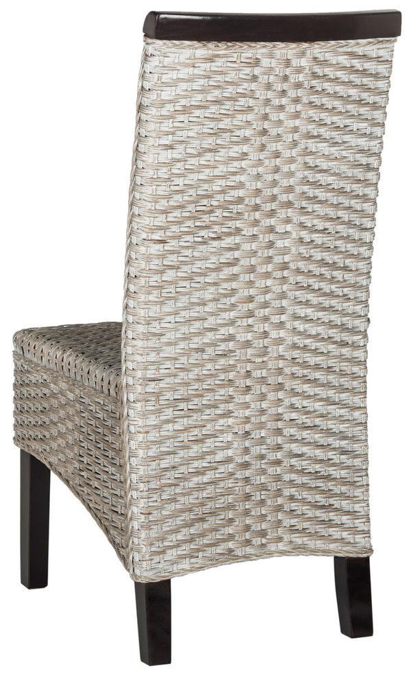 Safavieh - Set of 2 - Ilya Dining Chair 18''H Wicker Antique Grey Rattan NC Coating SEA8017B-SET2 889048020542