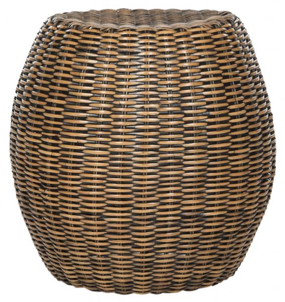 Safavieh Remi End Table Brown Multi Rattan NC Coating Peel SEA8022A 683726801917