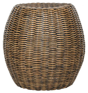 Safavieh Remi End Table Brown Multi Rattan NC Coating Peel SEA8022A 683726801917