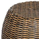 Safavieh Remi End Table Brown Multi Rattan NC Coating Peel SEA8022A 683726801917