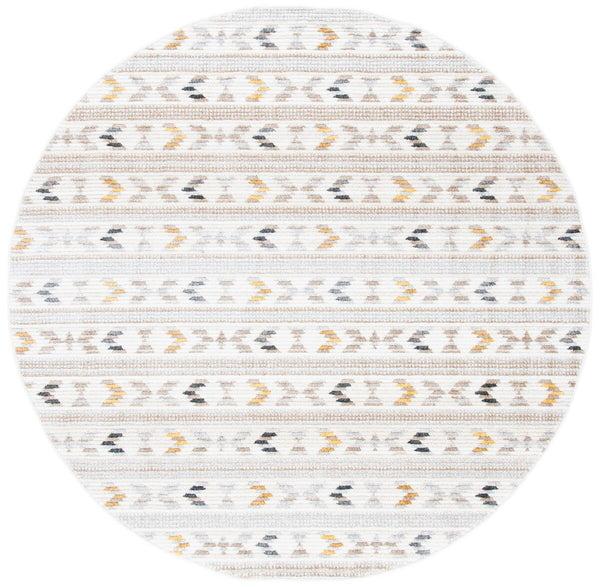 Sedona 800 Sedona 804 Bohemian Power Loomed Polypropylene Pile Rug Ivory / Light Grey