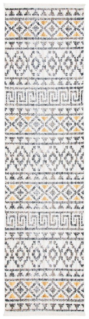 Sedona 800 Sedona 833 Bohemian Power Loomed Polypropylene Pile Rug Ivory / Charcoal
