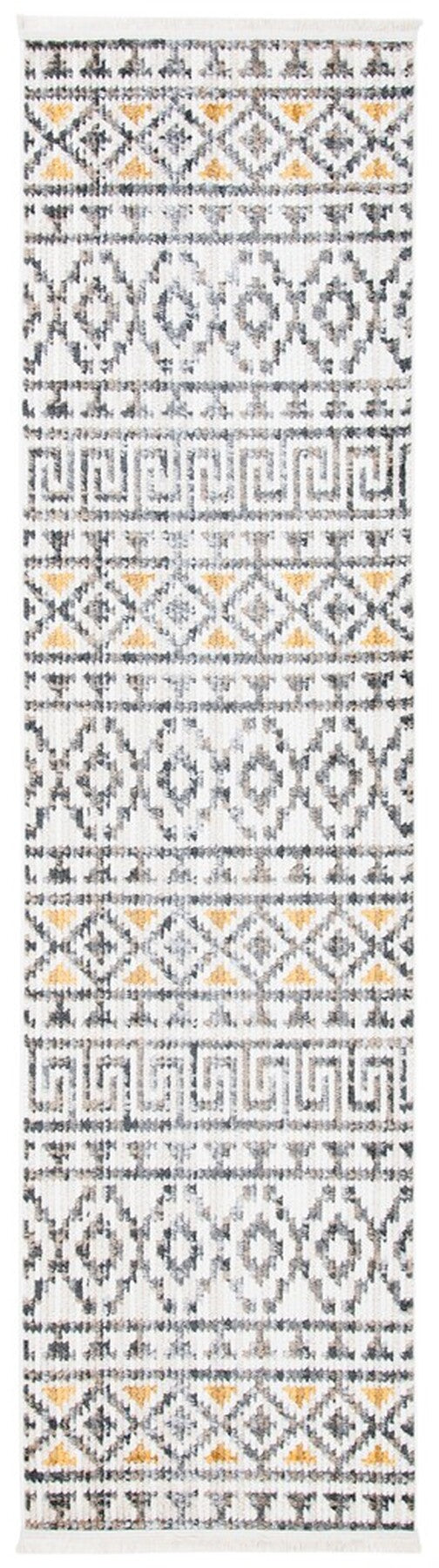 Sedona 800 Sedona 833 Bohemian Power Loomed Polypropylene Pile Rug Ivory / Charcoal