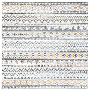 Sedona 800 Sedona 833 Bohemian Power Loomed Polypropylene Pile Rug Ivory / Charcoal