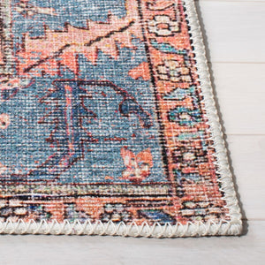 Serapi 356 Transitional Power Loomed 37% Cotton, 53% Polyester, 10% Viscose Rug Light Blue / Beige