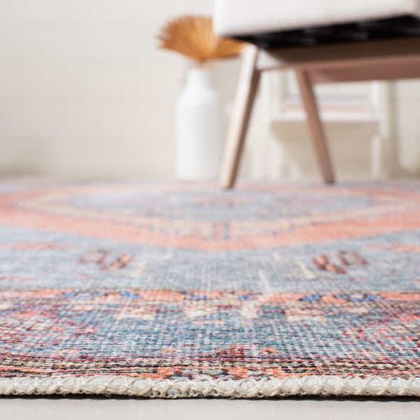 Serapi 356 Transitional Power Loomed 37% Cotton, 53% Polyester, 10% Viscose Rug Light Blue / Beige
