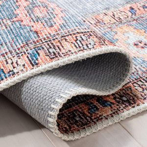 Serapi 356 Transitional Power Loomed 37% Cotton, 53% Polyester, 10% Viscose Rug Light Blue / Beige