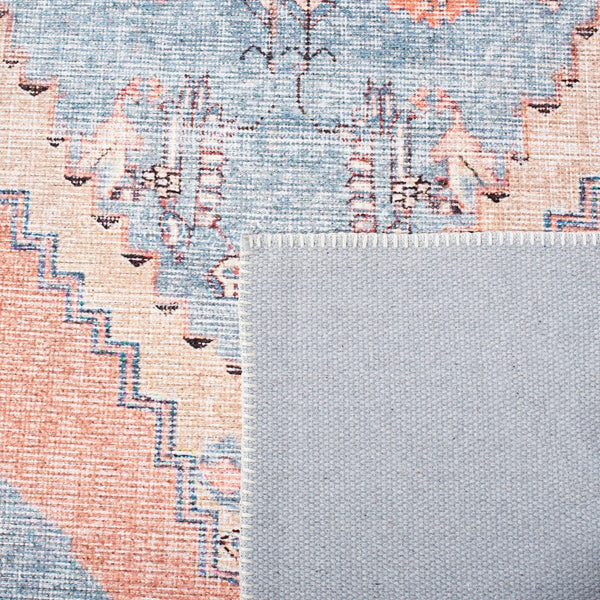Serapi 356 Transitional Power Loomed 37% Cotton, 53% Polyester, 10% Viscose Rug Light Blue / Beige