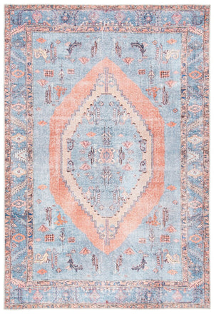 Serapi 356 Transitional Power Loomed 37% Cotton, 53% Polyester, 10% Viscose Rug Light Blue / Beige