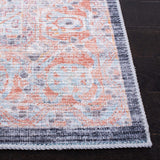 Serapi 382 Transitional Power Loomed 37% Cotton, 53% Polyester, 10% Viscose Rug Terracotta / Blue