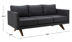 Safavieh Kygo Modern Sofa in Dark Gray Couture SFA1005A