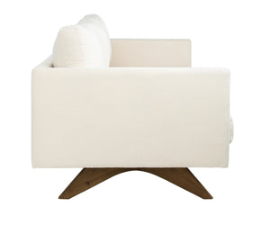 Safavieh Kygo Modern Sofa in White Couture SFA1005B